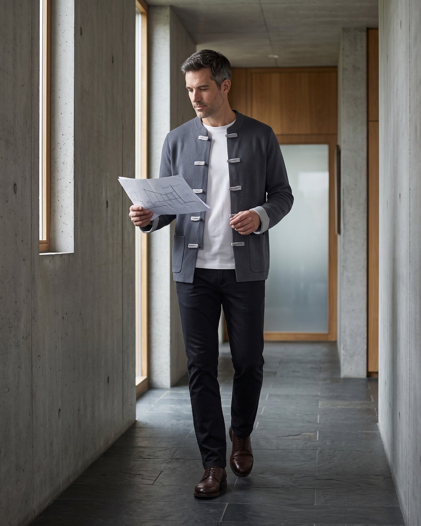 Xavier Cashmere Mandarin Jacket