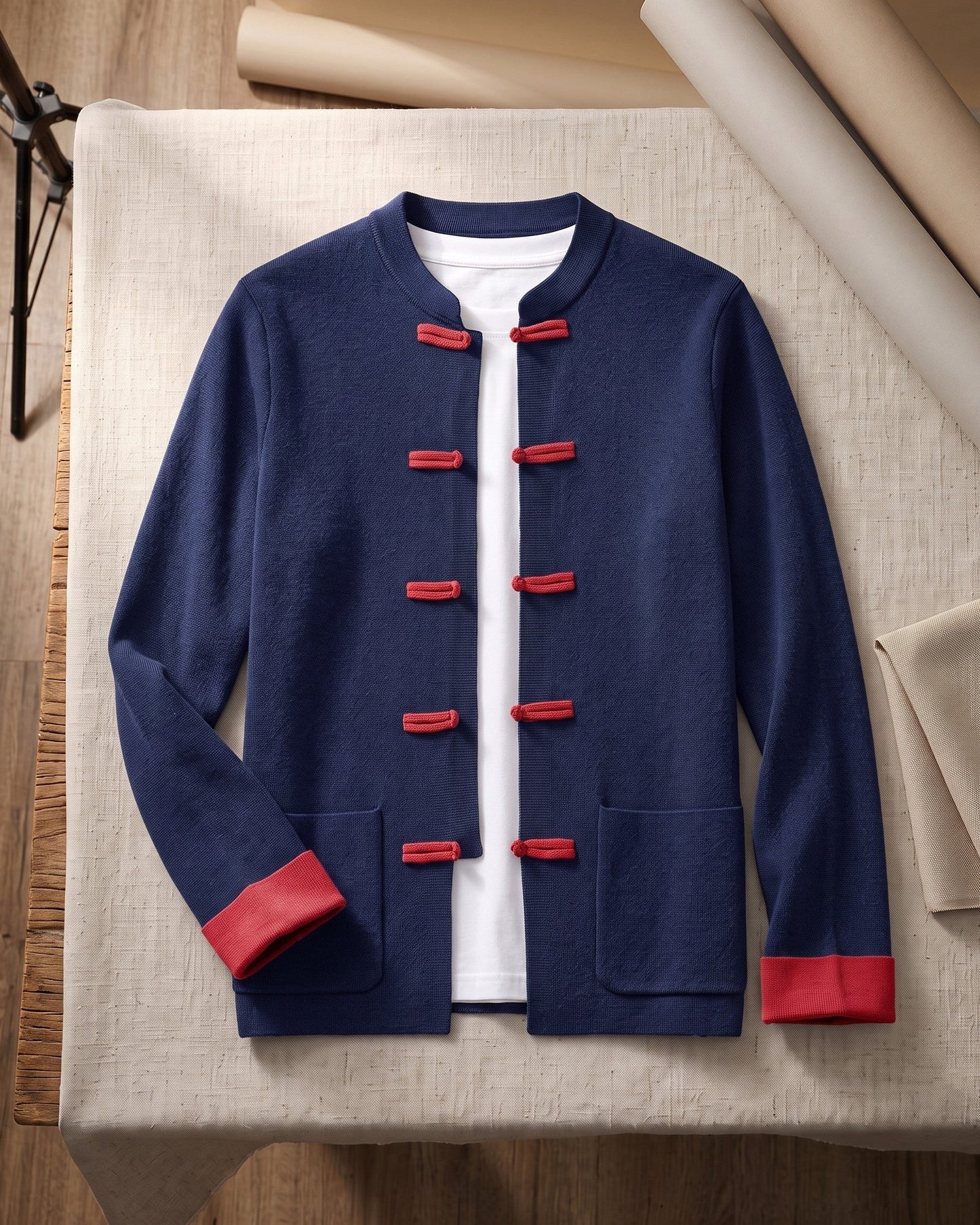 Xavier Cashmere Mandarin Jacket